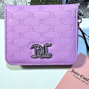 Juicy Couture That Bling Small Zip Around Wallet Violet Tulle NWT